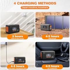 Portable Power Station 98Wh,135W(200W Peak) Solar generator, 110V AC Outlet