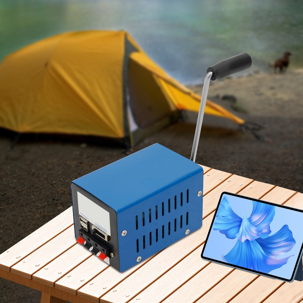 Hand Crank Generator Dynamo Emergency Generator 12/15V USB Charging Portable