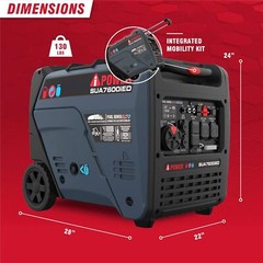 A-iPower 7,600W Portable Dual Fuel Inverter Generator, Electric Start, CO Sensor