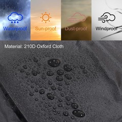 32″L x 24″W x 24″H Generator Cover, 210D Universal Waterproof Covers, Black