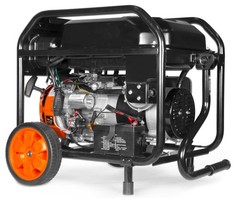 WEN 5,600-Watt Dual Fuel Portable Generator with Wheel Kit, Electric Orange