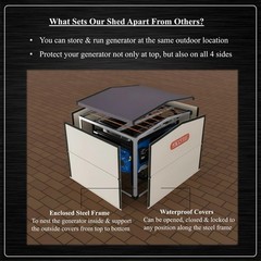 Generator Shed Combining Generator Covers While Running & Generator Covers,Large