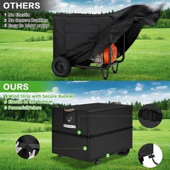 QH.HOME Waterproof Generator Cover 30x30x26 30″(L) x 30″(W) x 26″(H), Black