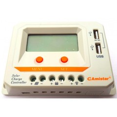 Solar Charge Controller Battery 12/24V 20A PWM Display 2 Outputs USB 2A