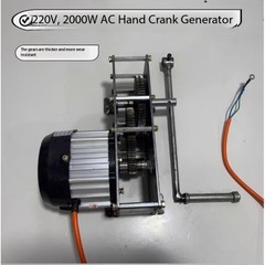 AC 220V 2000W 50Hz Hand-Crank Generator for Home Use with Neodymium Magnet
