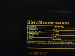 Dewalt DG4300 Generator 8 hp honda engine