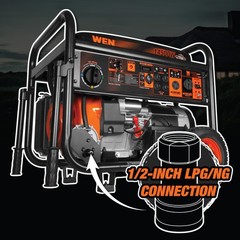 WEN 14500 Watt 120V/240V Tri Fuel Generator Transfer Switch Ready with Electric