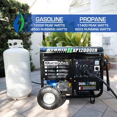 DuroMax XP12000EH 12000-Watt Dual Fuel Portable Generator Gas Propane Electric