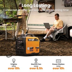 3500 Watt Portable Gasoline Inverter Generator Super Quiet Fuel Tank Capacity 4L