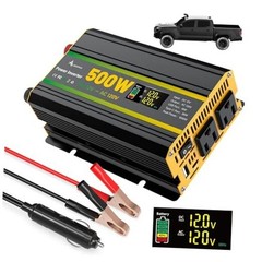 500 Watt Power Inverter for Vehicles, Car Power MSW Inverter 500 Watt Black