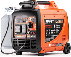 Dual Fuel Inverter Generator 4300W with Wheel Kit, Portable Generator 3-Way Remo