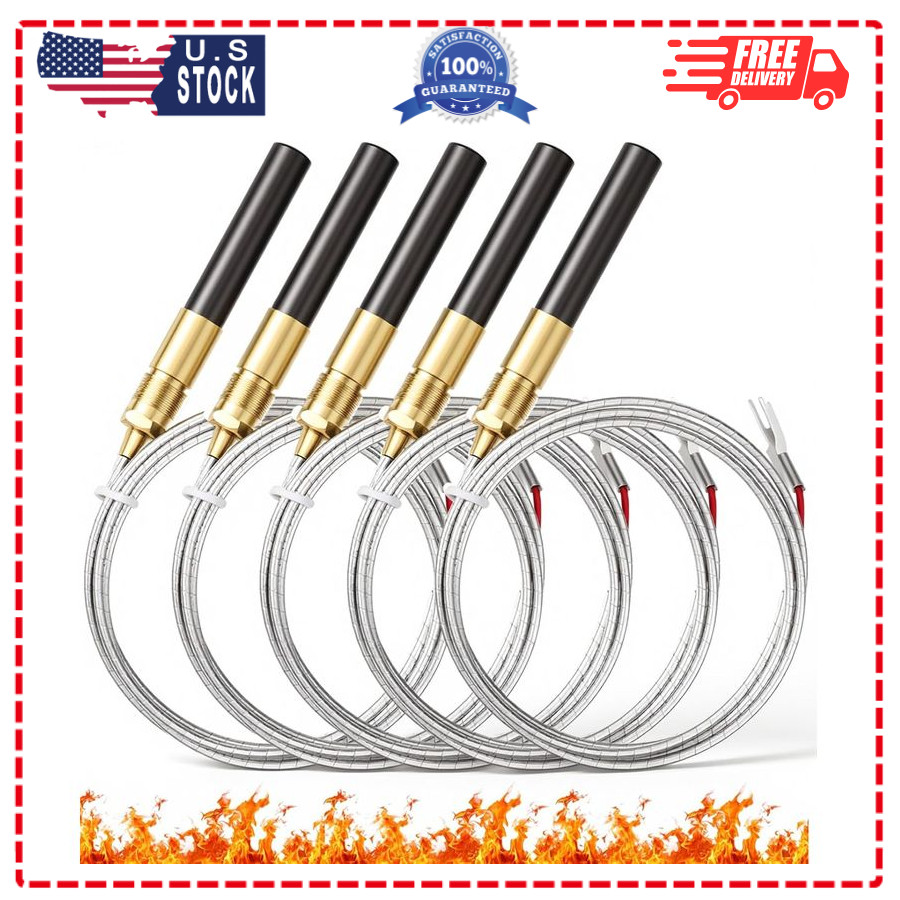 Kingdder 36″ Thermopile Generator 750mV for Gas Fireplace, 5 Pack