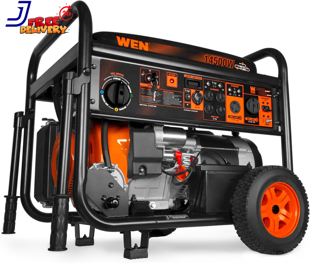 14,500-Watt 120V/240V Tri-Fuel Generator Gas Propane Natural Gas Electric Start