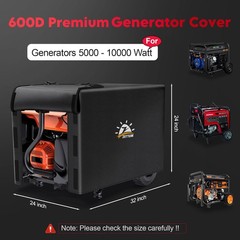 32 Inch 600D Outdoor Generator Covers Heavy Duty Waterproof for DuroMax, Honda