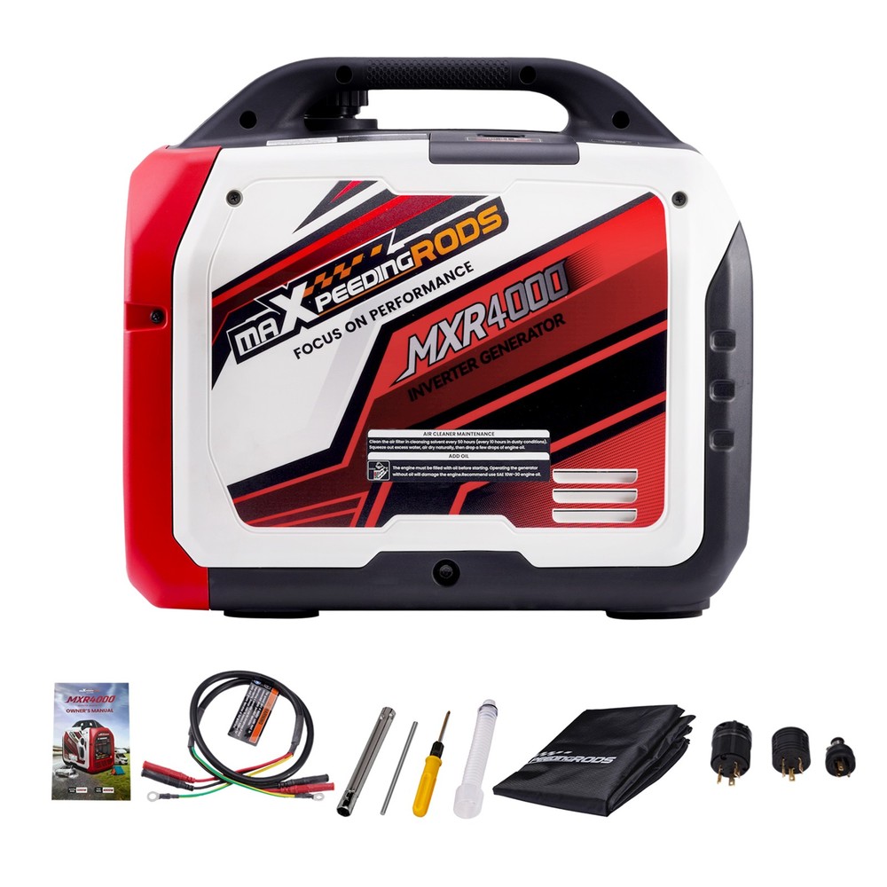 4000W Gasoline Generator Inverter EV-Charging w/Bluetooth Portable 23kg