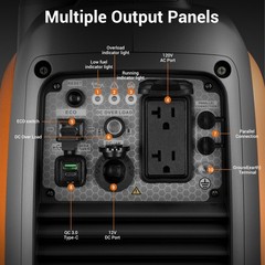 Efurden 2500W Portable Inverter Generator Gas Powered Quiet Pure Sine Wave Home