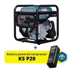 Konner Sohnen KS 3200i CO Portable Gas Inverter Generator + Free Tire Inflator