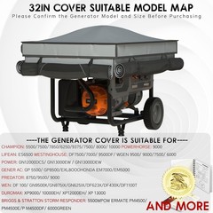 Generator Covers While Running, Waterproof Heavy Duty Generator Tent, 1680D+2…
