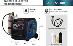 Konner & Sohnen 4,000-W Portable Dual Fuel Inverter Generator w/ Electric Start