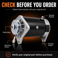 Reliable 12V Starter Generator | Bi-directional Pulley