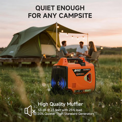 Ultra-Quiet 4300W Dual Fuel Inverter Generator with Remote Start, Portable