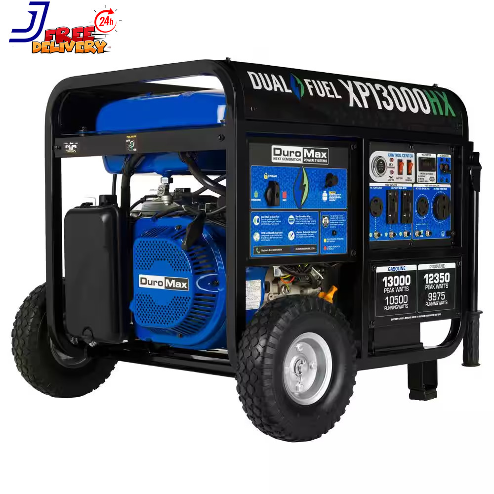 13000/10500 Watt Dual Fuel Electric Start Gasoline Propane Portable Home Generat