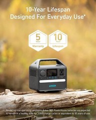 Anker 521 Portable Power Station 256Wh Solar Generator LiFeP04 Battery Pack 300W