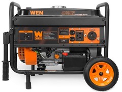 Portable Generator 4750W Electric Start Wheel Kit WEN 56475 Yellow Black