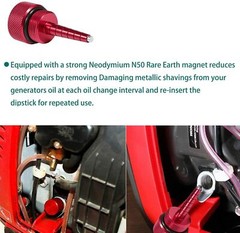 Magnetic Oil Dipstick Generator Oil Dip Stick Red for Honda EU2200i Generator