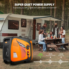4800W Portable Inverter Generator with Remote Electric Start, Super Quiet Gas Po