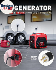 4500W Portable Inverter Generator for Home Use, Super Quiet Small Generator for