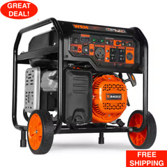 Portable Generator Electric Start 8000-Watt 120V/240V Dual Fuel Gas 340cc