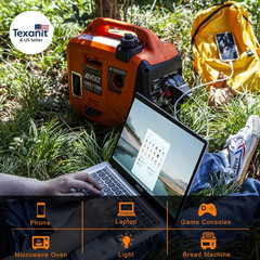 1600W Super Quiet Inverter Generator, Ultra Lightweight Gas Powered Portable Gen