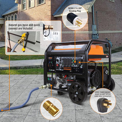 15000W Tri-Fuel Generator with ATS, CO Sensor & 50A Output for Home & Emergency
