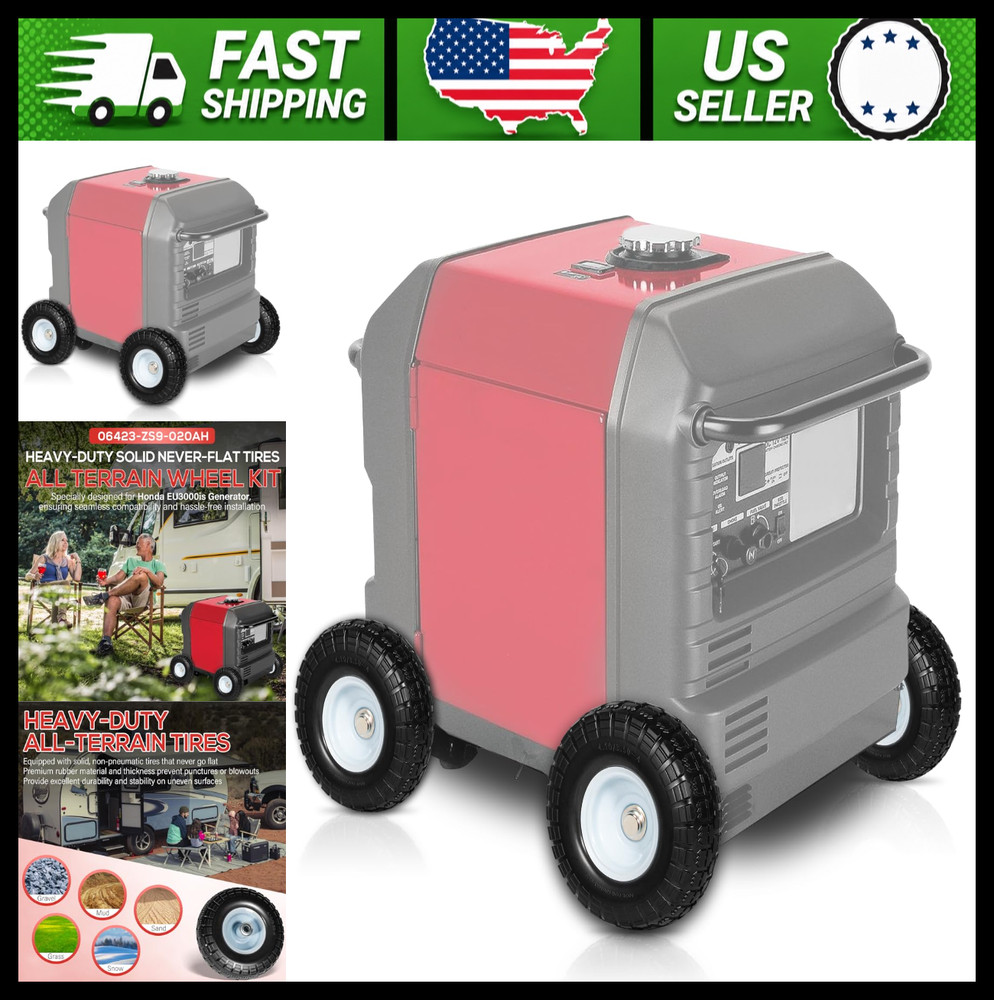 Honda EU3000is Generator All-Terrain Wheel Kit Solid Never-Flat Tires