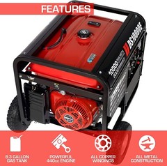 Durostar 10,000-Watt Portable RV Ready Gas Powered Generator with Electric Start