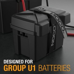 12V Battery Box Group U1 Heavy-Duty Snap-Top Protective Case Black