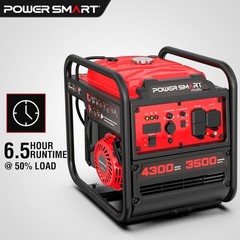 4300W Portable Inverter Generator 3500W Rated 223cc 4-Stroke Gas Powered Engine