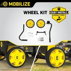 Portable Generator Wheel Kit with Folding Handle and Never-Flat Tires