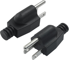 2 Pack Neutral Ground Bonding Plug RV Inverter Generator Open Ground Error Black