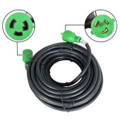 1 PCS 3 Prong 30 Amp 10Feet NEMA L5-30P/L5-30R Generator Extension Cord