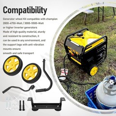 GENERATOR WHEEL KIT 40065 W/ FOLDING HANDLE AND TIRES FOR CHAMPION 2800-4750W W
