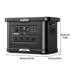 OUPES 2232Wh 2400W Exodus 2400 Lite Portable Power Station Solar Generator RV