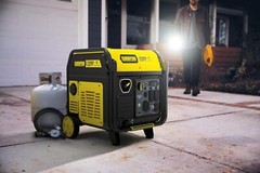 Champion 11,000-W Portable Tri-Fuel Inverter Generator, Remote start, CO Sensor