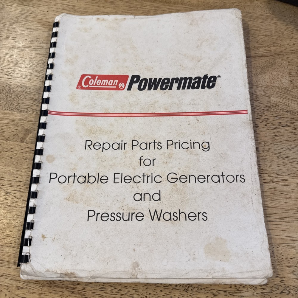 Coleman Powermate Repair Price List For Electric Generators & Pressure Washers
