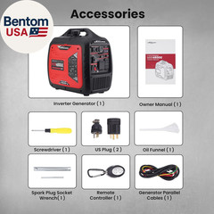 4800W Gasoline Inverter Generator, Electric Start and Remote Start, Gas Powered