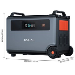 OSCAL PowerMax 6000W Portable Power Station 3600Wh + Extra Battery Solar Panel