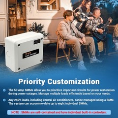 Smart Management Module 50 Amp Load Manager, Compatible with Generac Gray