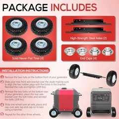 Honda EU3000is Generator All-Terrain Wheel Kit Solid Never-Flat Tires