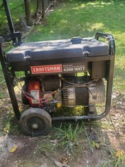 Craftsman Portable Generator 7.8 HP 4200 Watt STARTS WITH FIRST PULL 53 hours